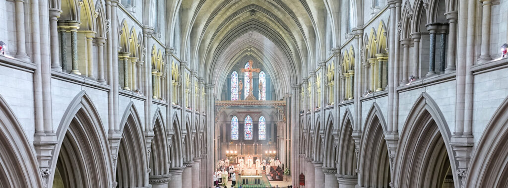 Inside of cathedral, looking at nave.
